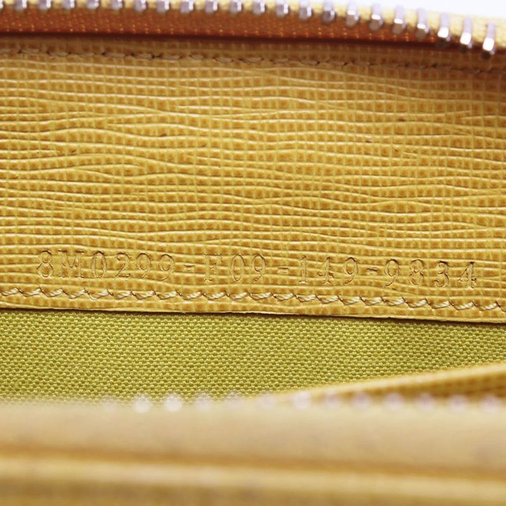Pre Loved Fendi Yellow Leather Long Wallet in AB Condition - Picture 7 of 10